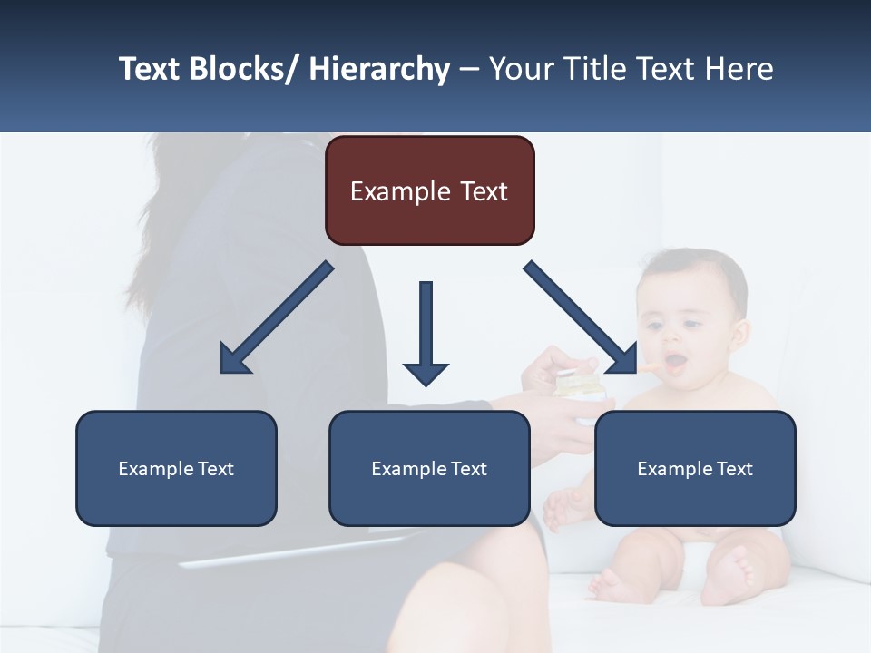 A Woman Feeding A Baby With A Spoon PowerPoint Template
