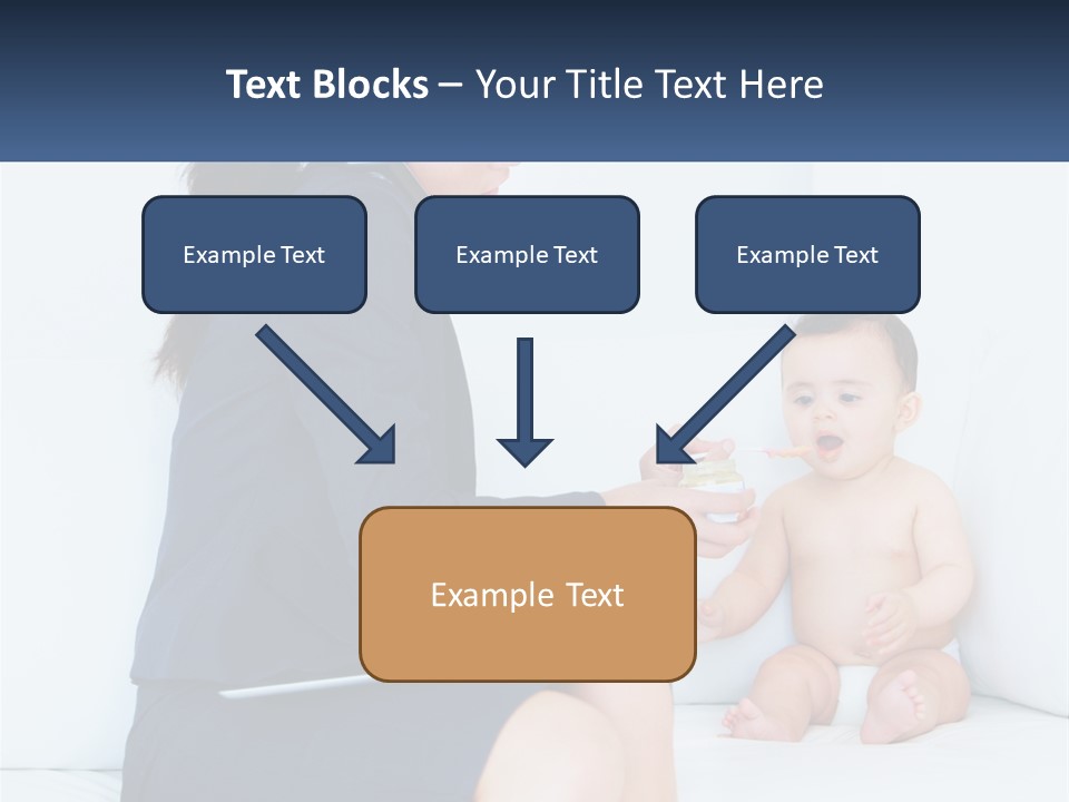 A Woman Feeding A Baby With A Spoon PowerPoint Template