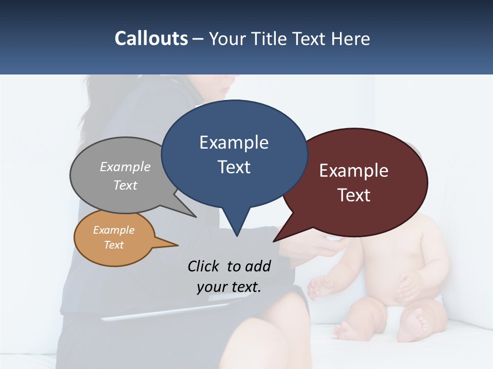 A Woman Feeding A Baby With A Spoon PowerPoint Template