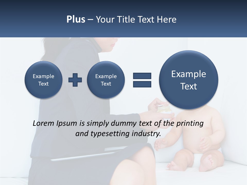 A Woman Feeding A Baby With A Spoon PowerPoint Template