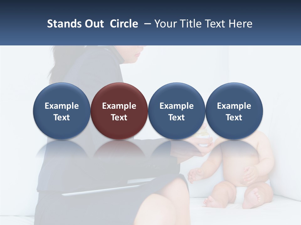 A Woman Feeding A Baby With A Spoon PowerPoint Template