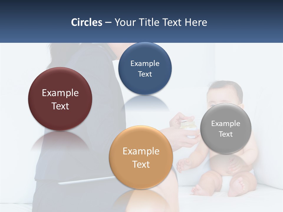 A Woman Feeding A Baby With A Spoon PowerPoint Template