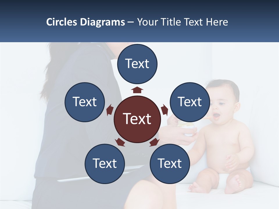 A Woman Feeding A Baby With A Spoon PowerPoint Template