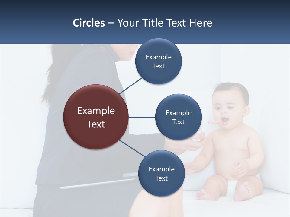 A Woman Feeding A Baby With A Spoon PowerPoint Template