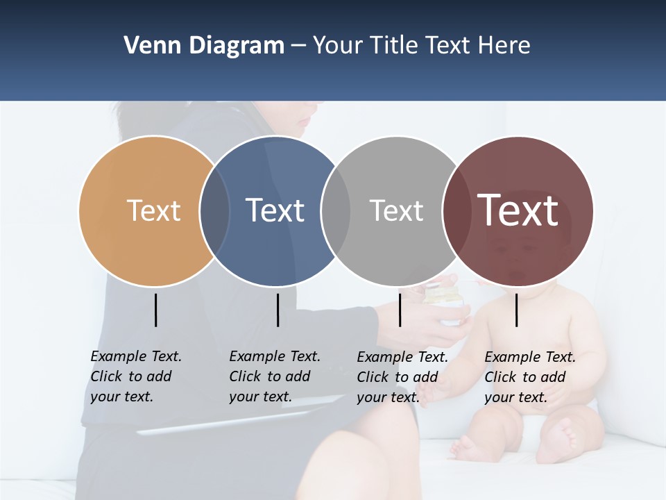 A Woman Feeding A Baby With A Spoon PowerPoint Template