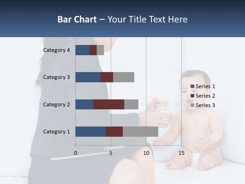A Woman Feeding A Baby With A Spoon PowerPoint Template