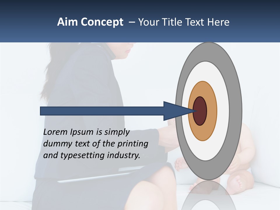 A Woman Feeding A Baby With A Spoon PowerPoint Template