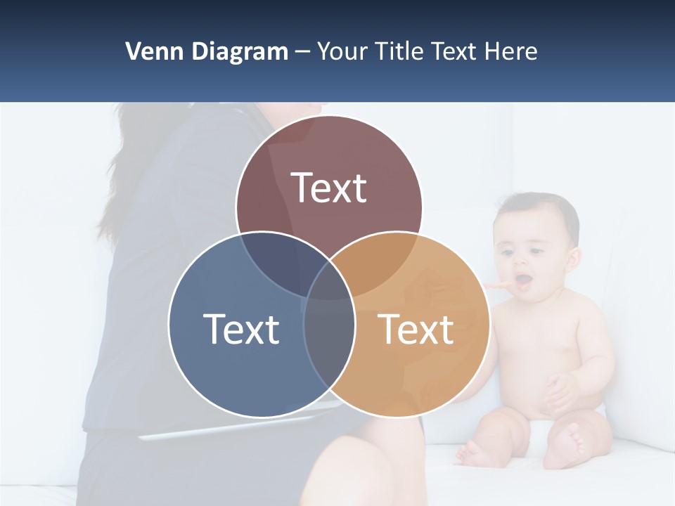 A Woman Feeding A Baby With A Spoon PowerPoint Template