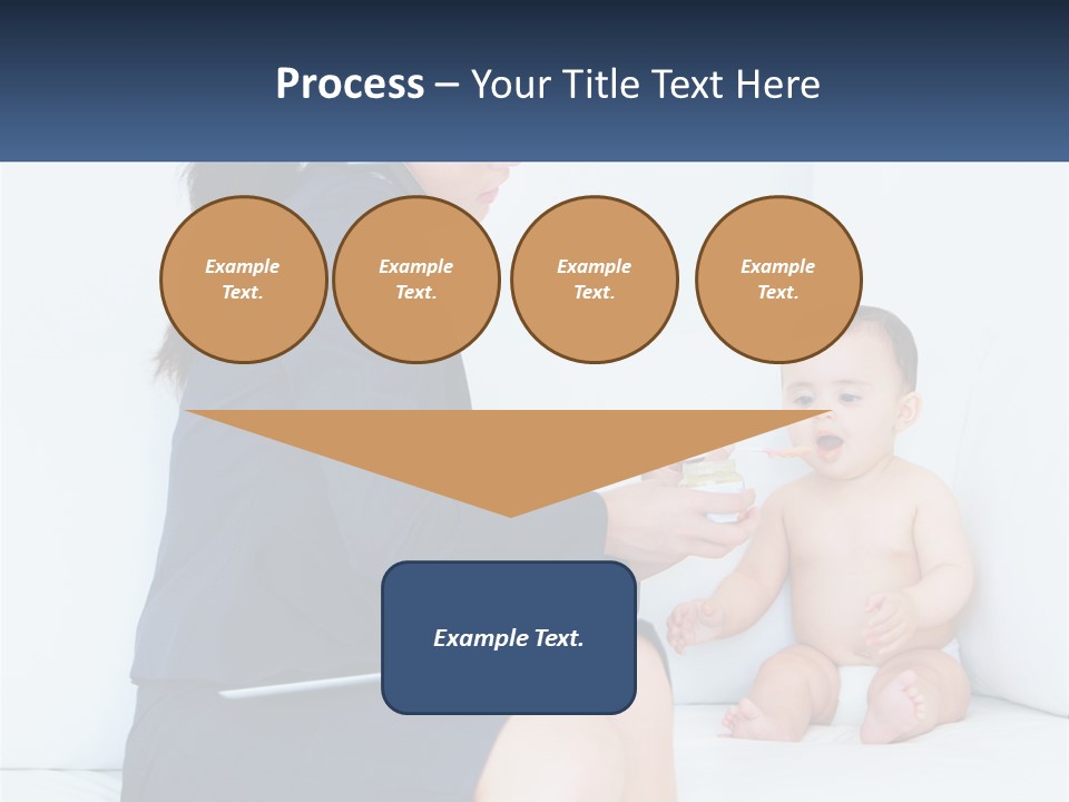 A Woman Feeding A Baby With A Spoon PowerPoint Template
