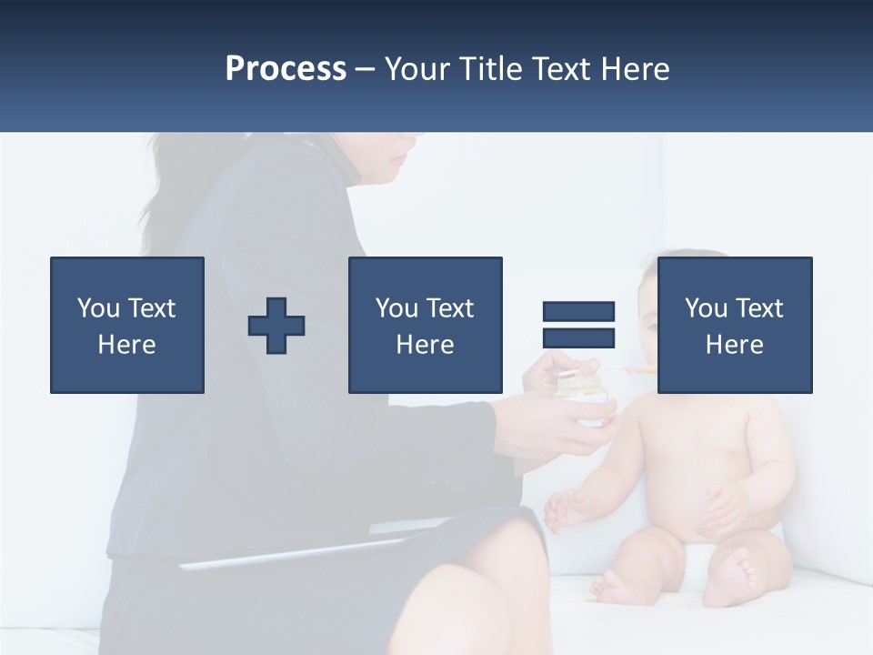 A Woman Feeding A Baby With A Spoon PowerPoint Template