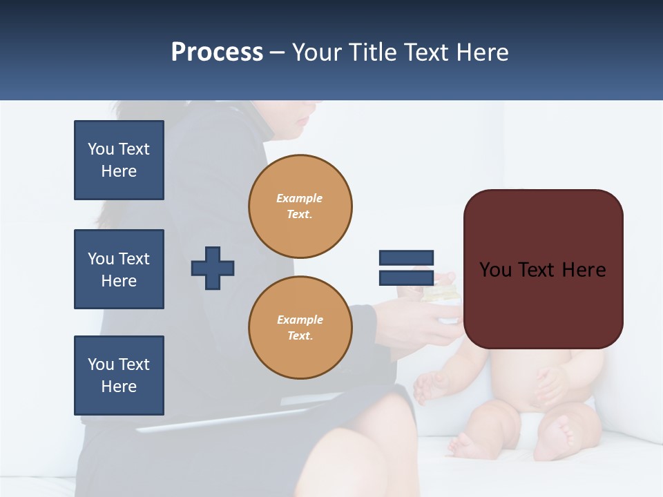 A Woman Feeding A Baby With A Spoon PowerPoint Template