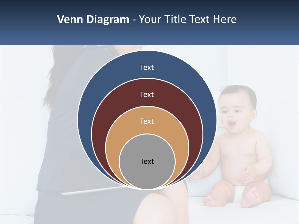 A Woman Feeding A Baby With A Spoon PowerPoint Template