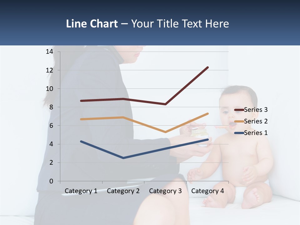 A Woman Feeding A Baby With A Spoon PowerPoint Template