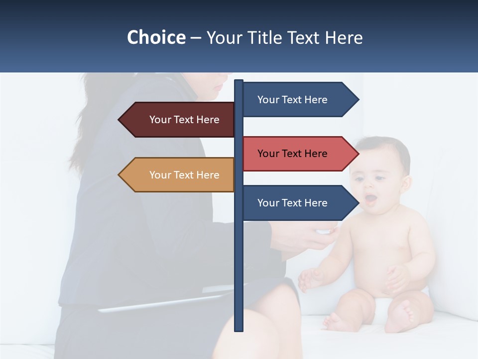 A Woman Feeding A Baby With A Spoon PowerPoint Template
