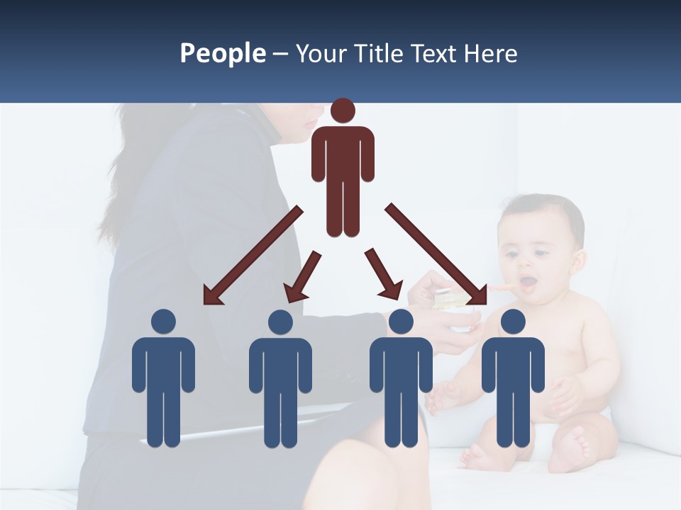 A Woman Feeding A Baby With A Spoon PowerPoint Template