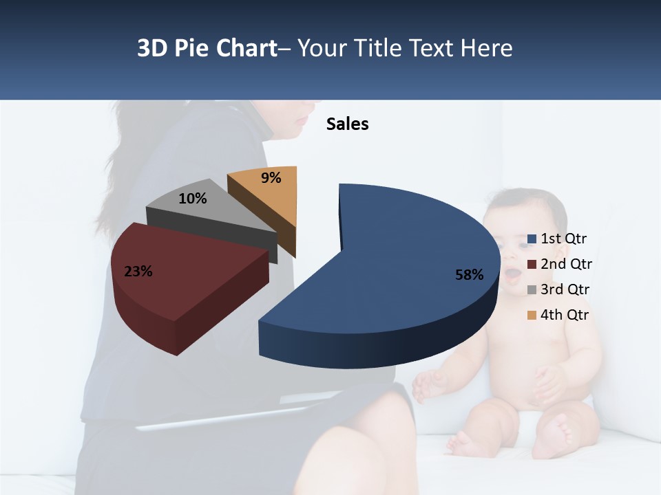 A Woman Feeding A Baby With A Spoon PowerPoint Template
