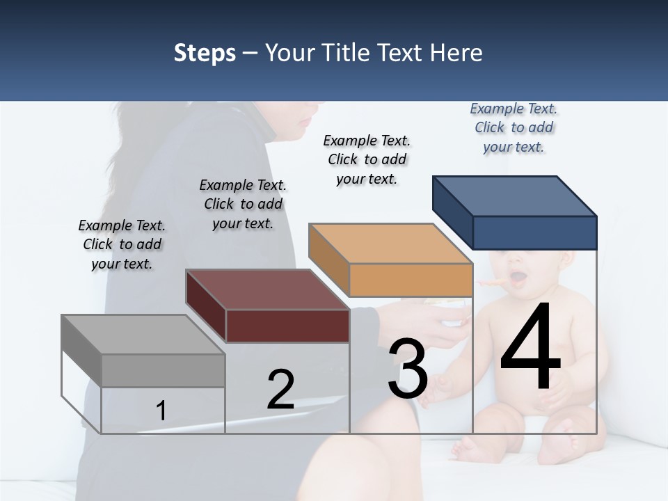 A Woman Feeding A Baby With A Spoon PowerPoint Template