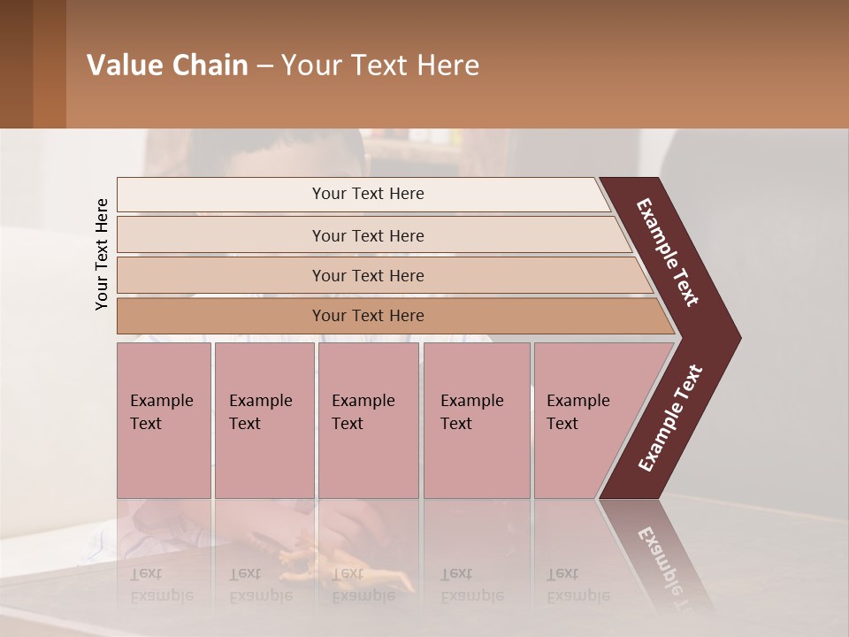 A Young Boy Sitting At A Table With A Toy PowerPoint Template