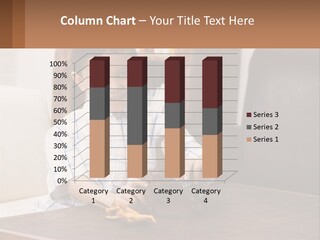 A Young Boy Sitting At A Table With A Toy PowerPoint Template