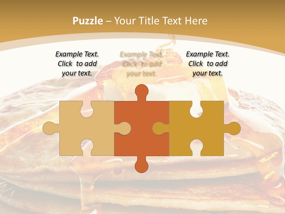 A Stack Of Pancakes With Syrup And Butter On Top PowerPoint Template
