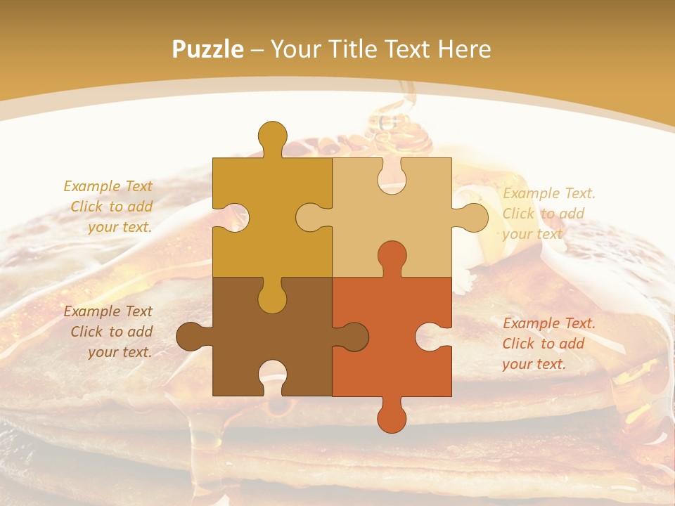 A Stack Of Pancakes With Syrup And Butter On Top PowerPoint Template
