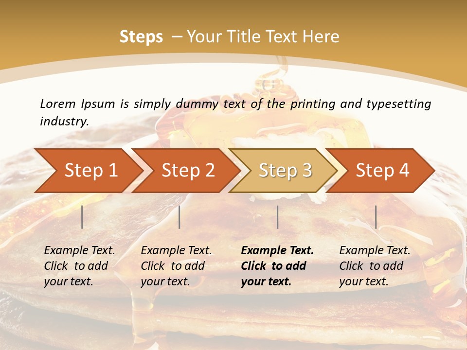 A Stack Of Pancakes With Syrup And Butter On Top PowerPoint Template