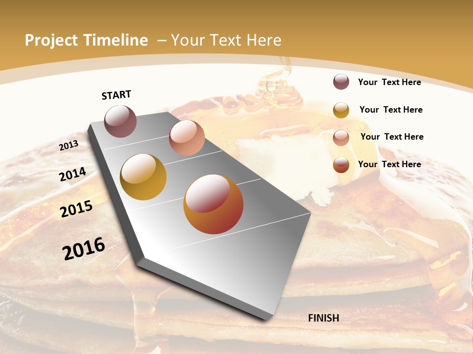 A Stack Of Pancakes With Syrup And Butter On Top PowerPoint Template