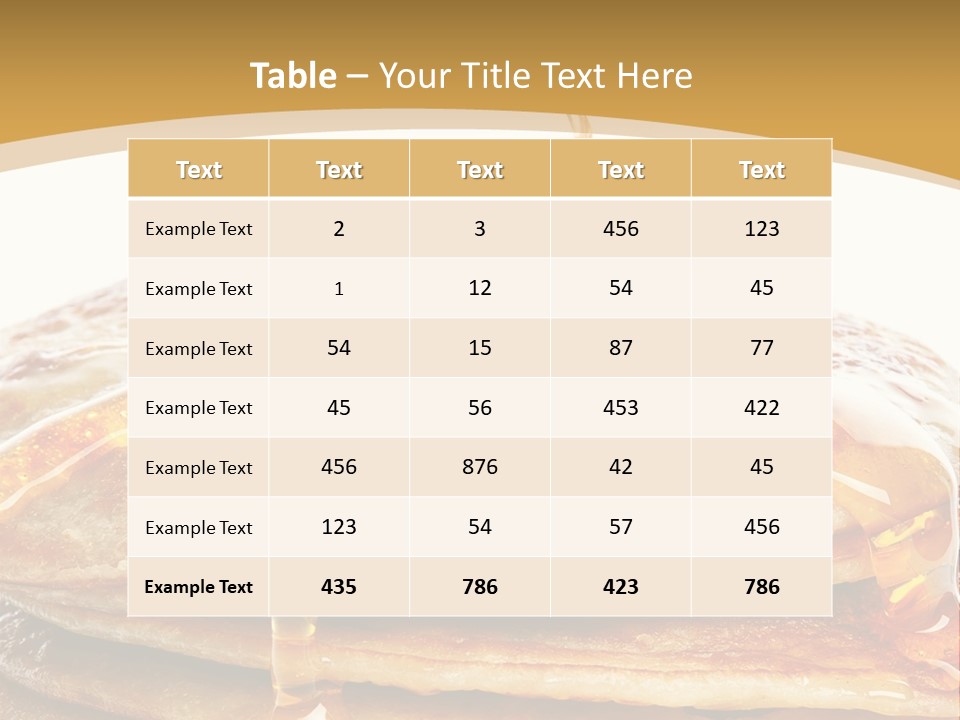 A Stack Of Pancakes With Syrup And Butter On Top PowerPoint Template