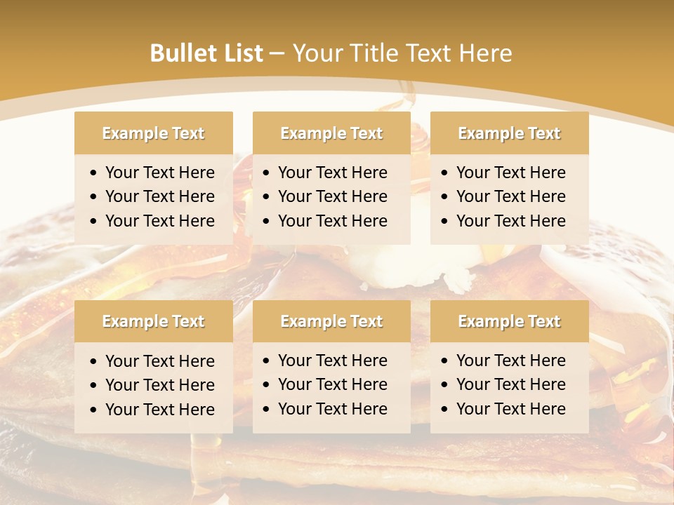 A Stack Of Pancakes With Syrup And Butter On Top PowerPoint Template