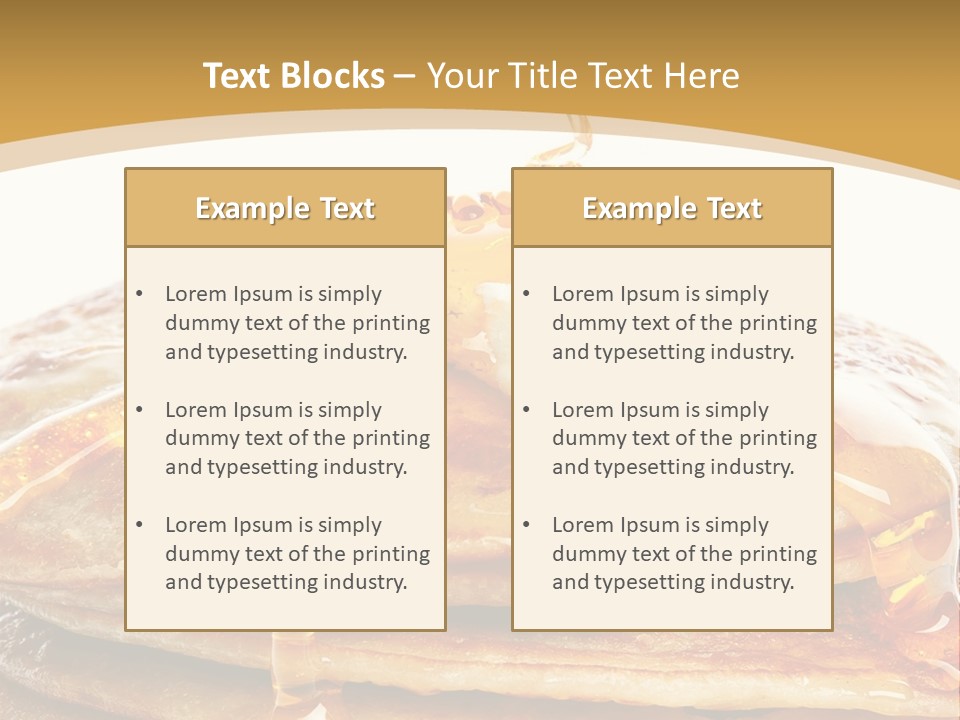 A Stack Of Pancakes With Syrup And Butter On Top PowerPoint Template