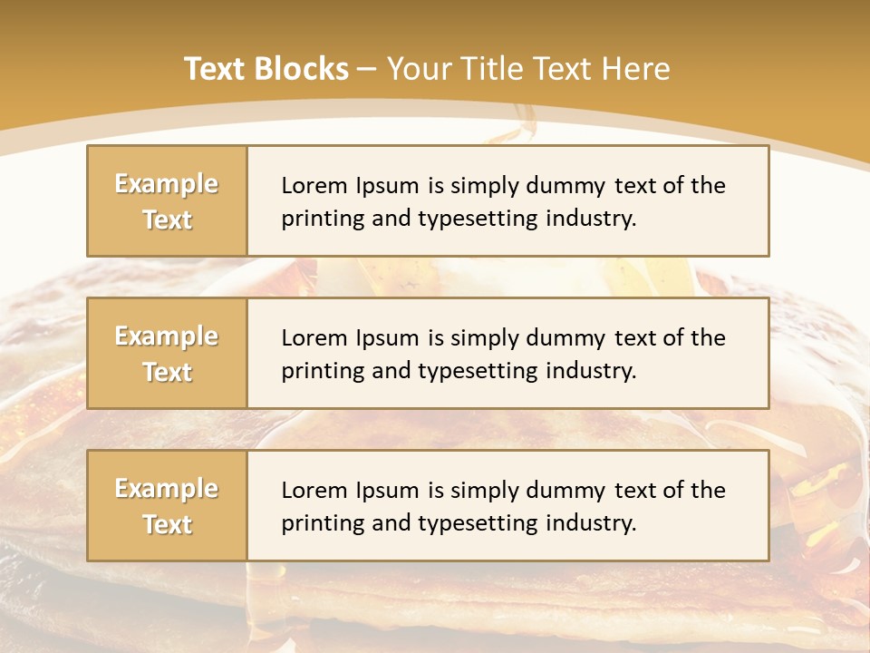 A Stack Of Pancakes With Syrup And Butter On Top PowerPoint Template