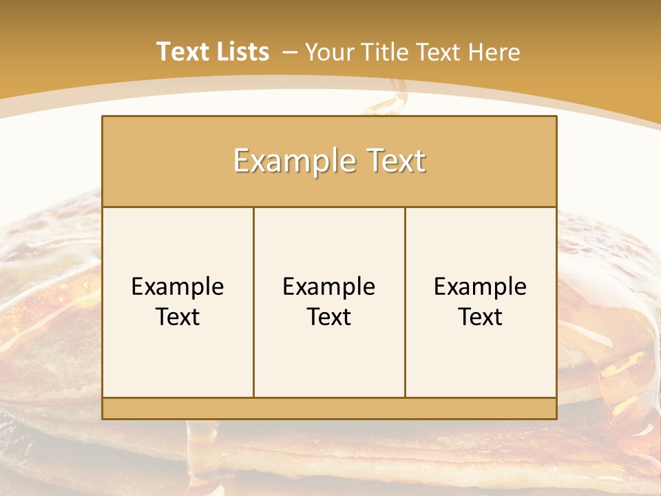 A Stack Of Pancakes With Syrup And Butter On Top PowerPoint Template