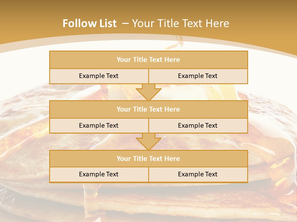 A Stack Of Pancakes With Syrup And Butter On Top PowerPoint Template