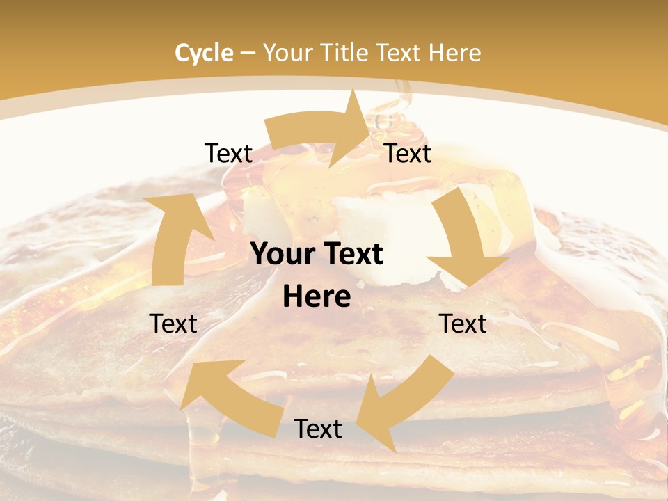 A Stack Of Pancakes With Syrup And Butter On Top PowerPoint Template