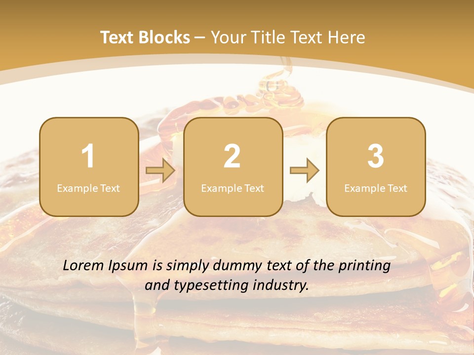 A Stack Of Pancakes With Syrup And Butter On Top PowerPoint Template