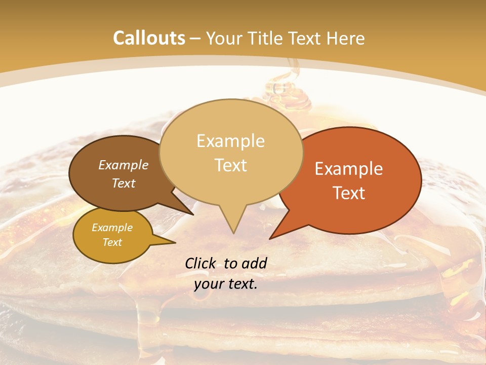 A Stack Of Pancakes With Syrup And Butter On Top PowerPoint Template