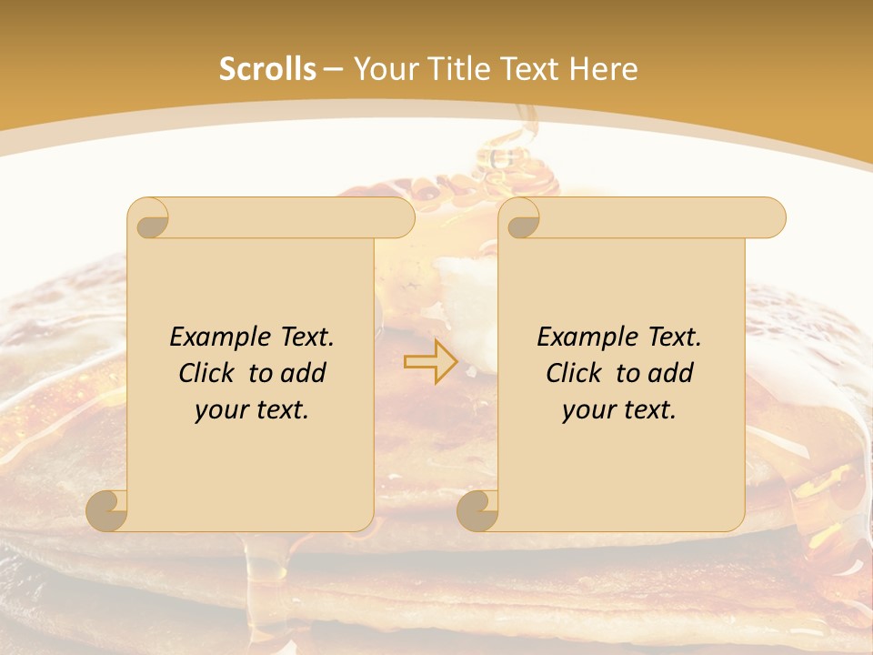 A Stack Of Pancakes With Syrup And Butter On Top PowerPoint Template