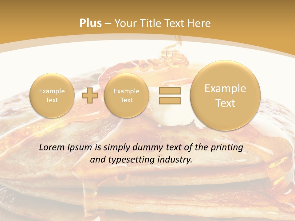 A Stack Of Pancakes With Syrup And Butter On Top PowerPoint Template
