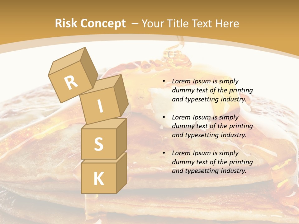 A Stack Of Pancakes With Syrup And Butter On Top PowerPoint Template