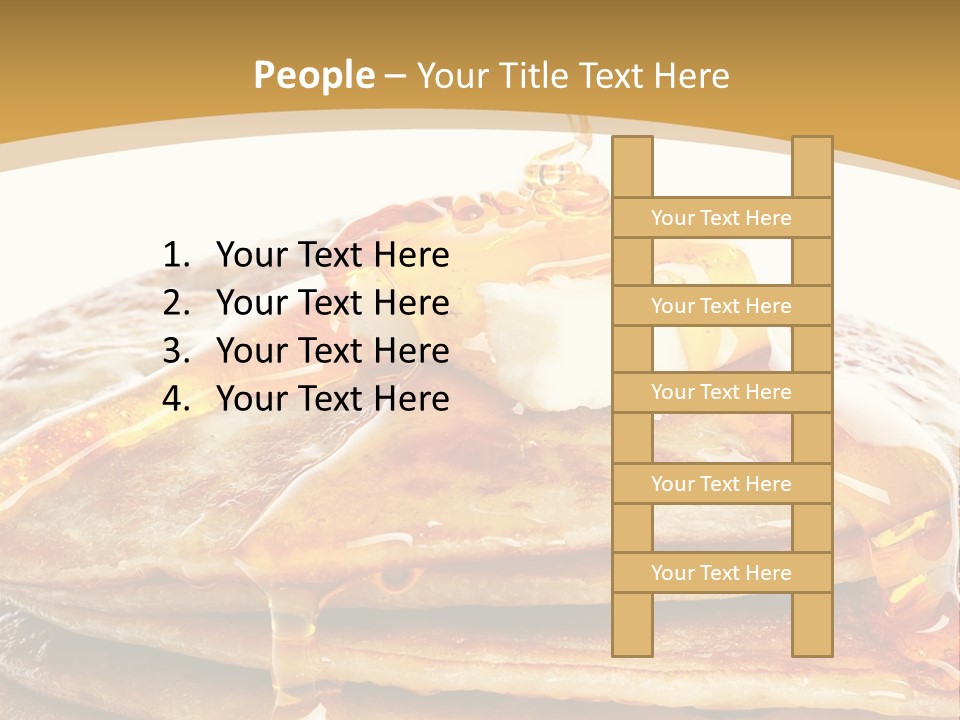 A Stack Of Pancakes With Syrup And Butter On Top PowerPoint Template