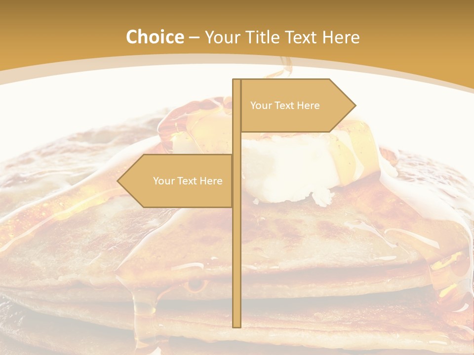 A Stack Of Pancakes With Syrup And Butter On Top PowerPoint Template