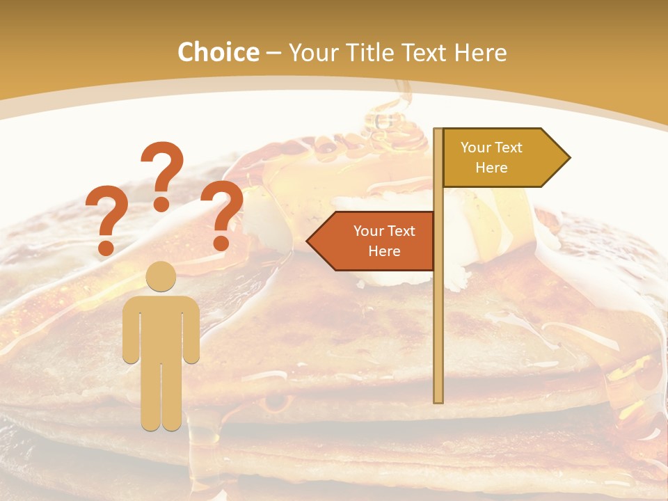 A Stack Of Pancakes With Syrup And Butter On Top PowerPoint Template