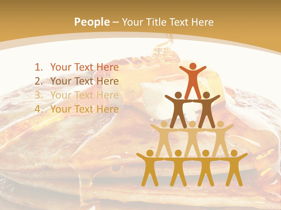 A Stack Of Pancakes With Syrup And Butter On Top PowerPoint Template