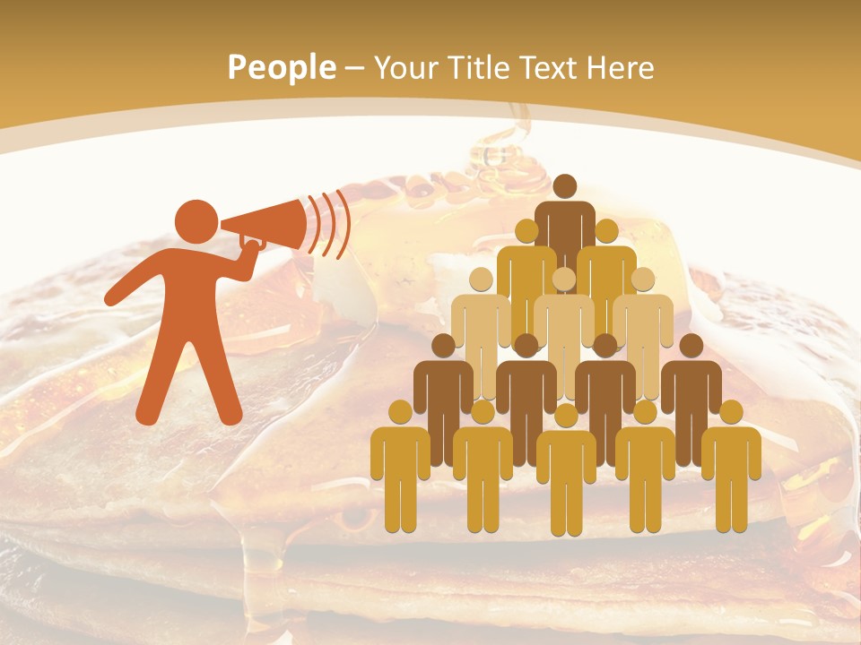 A Stack Of Pancakes With Syrup And Butter On Top PowerPoint Template