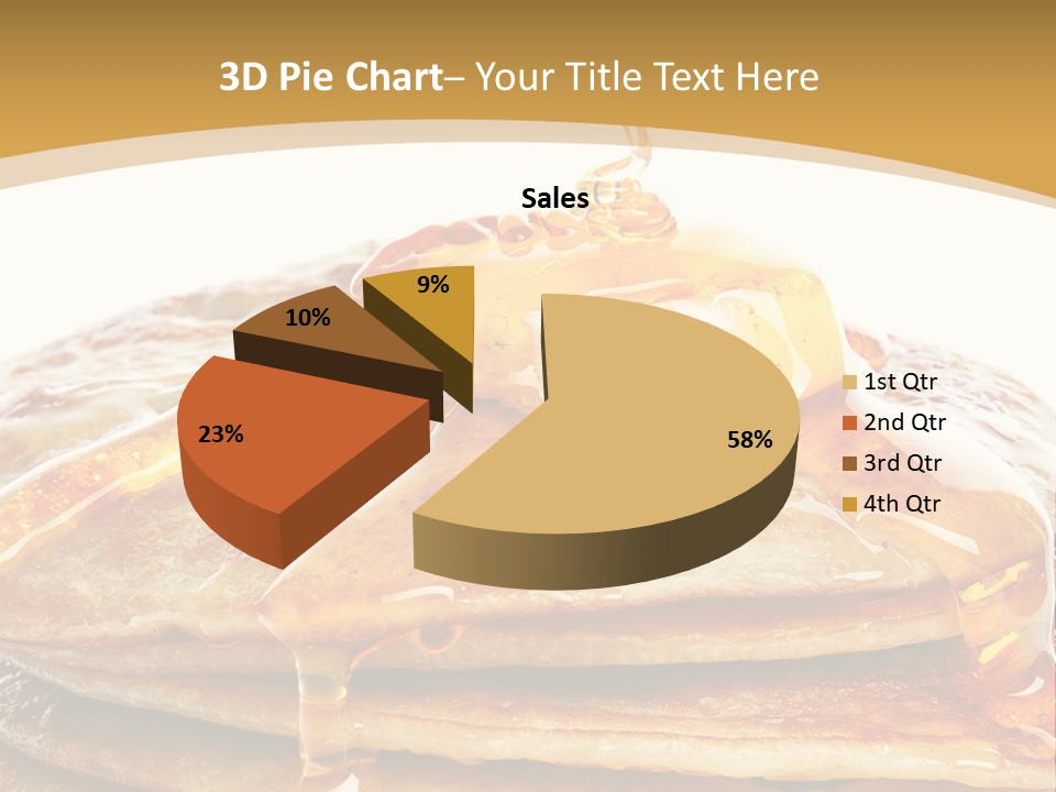 A Stack Of Pancakes With Syrup And Butter On Top PowerPoint Template