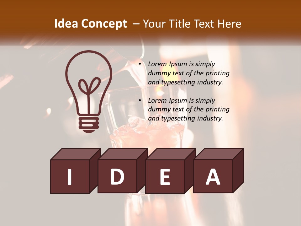 A Person Pouring A Drink Into A Glass PowerPoint Template