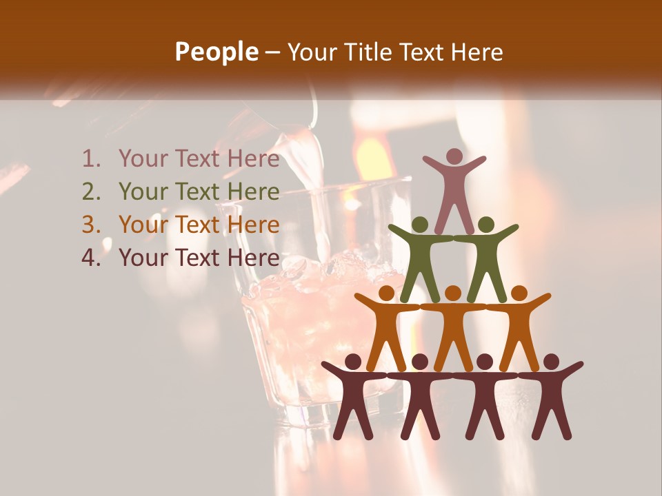 A Person Pouring A Drink Into A Glass PowerPoint Template