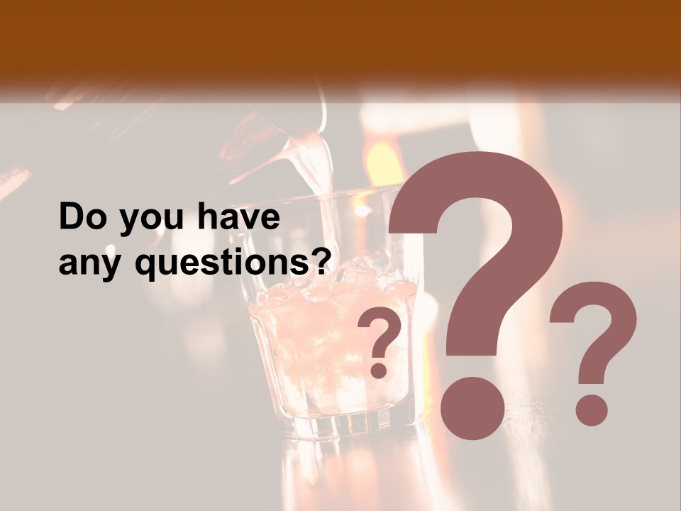 A Person Pouring A Drink Into A Glass PowerPoint Template