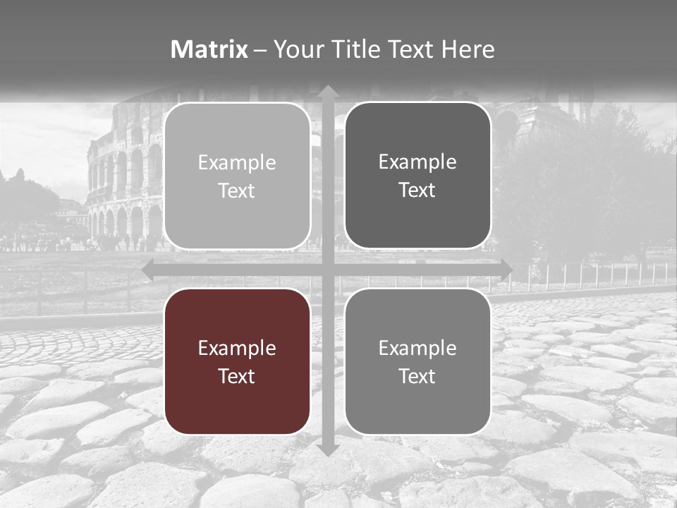 A Black And White Photo Of A Roman Collision PowerPoint Template