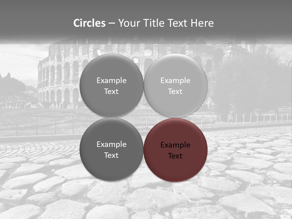A Black And White Photo Of A Roman Collision PowerPoint Template